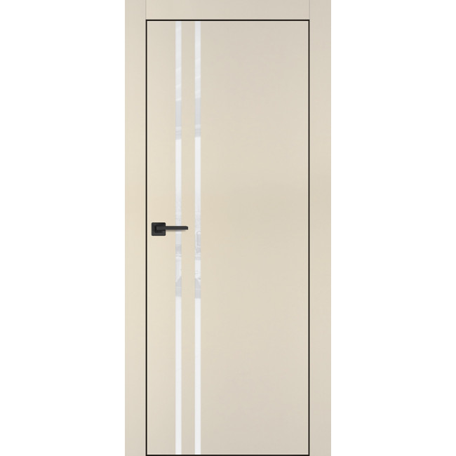 Дверь Profilo Porte PX-11 черная кромка Бежевый матовый