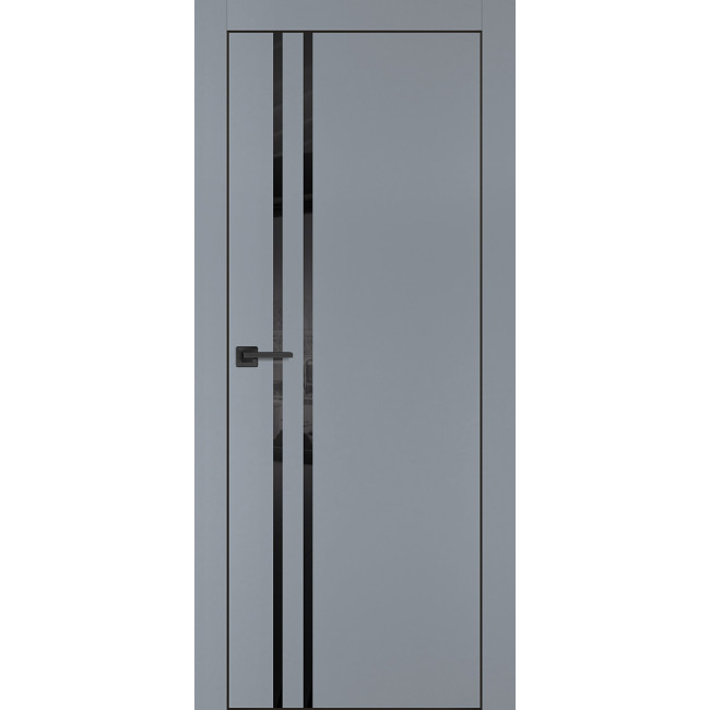 Дверь Profilo Porte PX-11 черная кромка Серый матовый