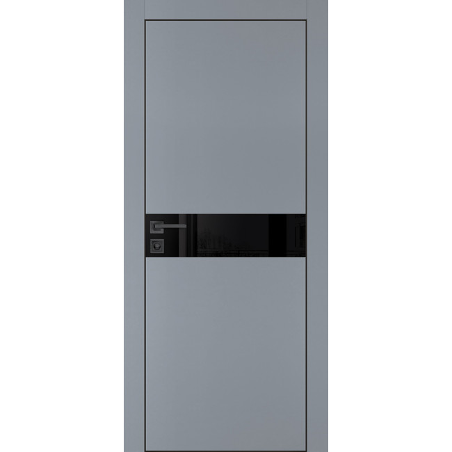 Дверь Profilo Porte PX-13 черная кромка Серый матовый