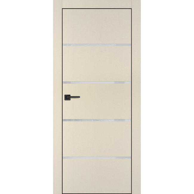 Дверь Profilo Porte PX-17 черная кромка Бежевый матовый