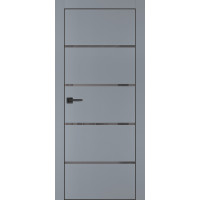 Дверь Profilo Porte PX-17 черная кромка Серый матовый