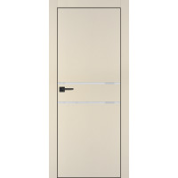 Дверь Profilo Porte PX-18 черная кромка Бежевый матовый