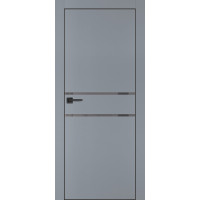 Дверь Profilo Porte PX-18 черная кромка Серый матовый