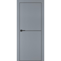 Дверь Profilo Porte PX-19 черная кромка Серый матовый