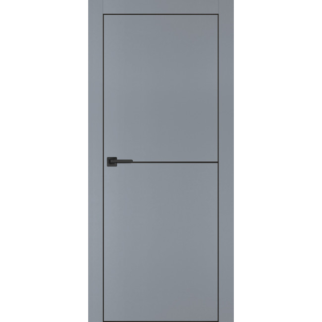 Дверь Profilo Porte PX-19 черная кромка Серый матовый