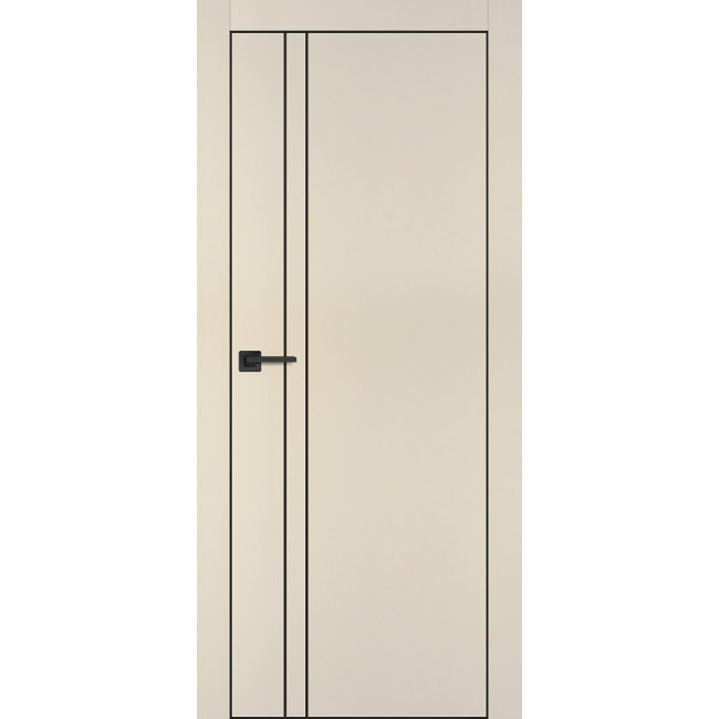 Дверь Profilo Porte PX-20 черная кромка Бежевый матовый
