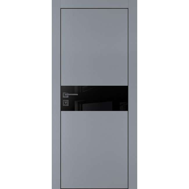 Дверь Profilo Porte PX-3 черная кромка Серый матовый