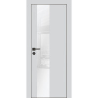 Дверь Profilo Porte PX-6 черная кромка Серый матовый