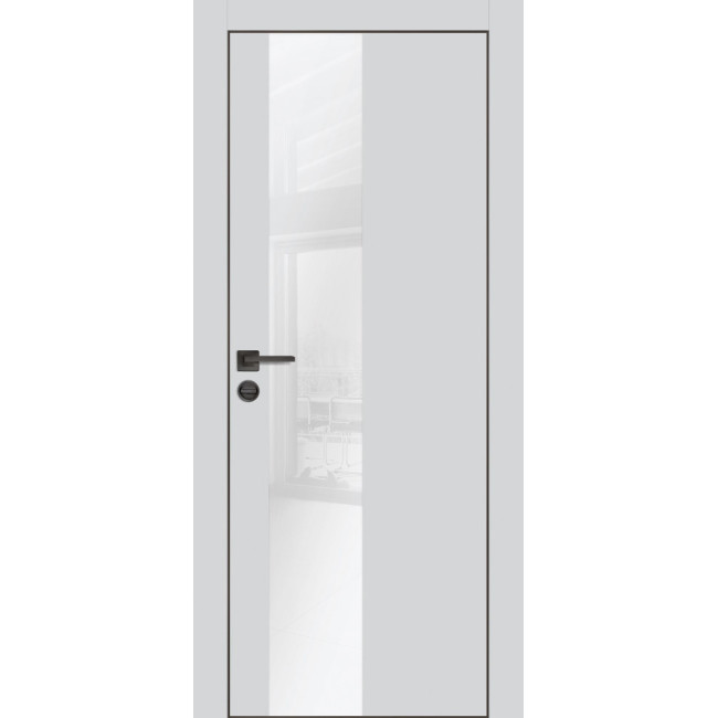Дверь Profilo Porte PX-6 черная кромка Серый матовый