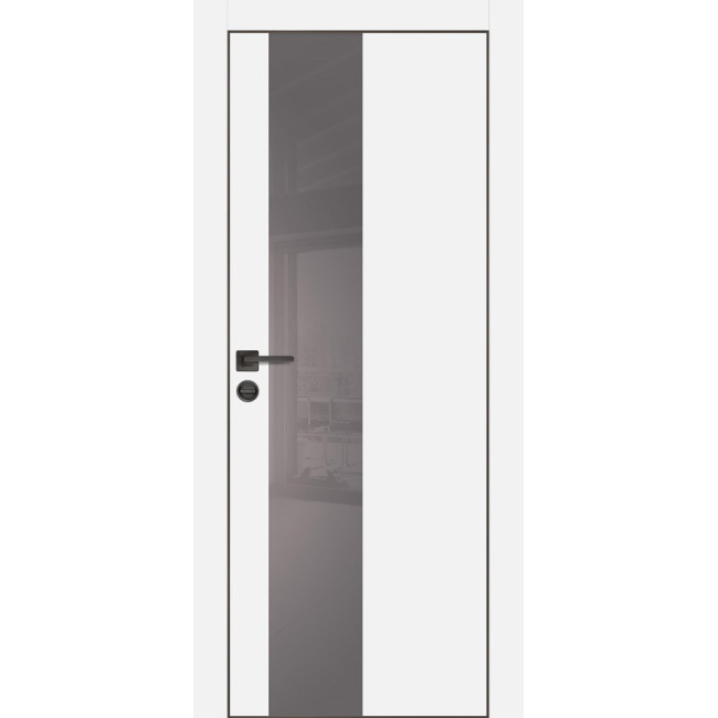 Дверь Profilo Porte PX-6 черная кромка Белый матовый
