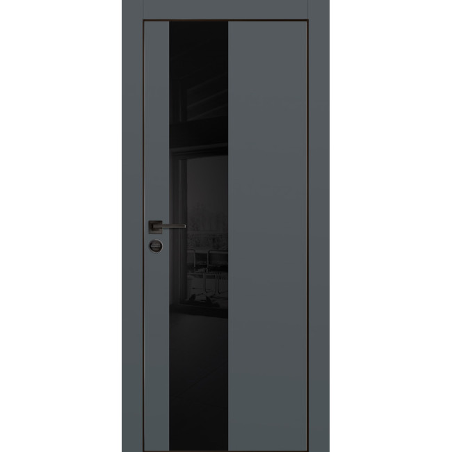 Дверь Profilo Porte PX-6 черная кромка Графит матовый