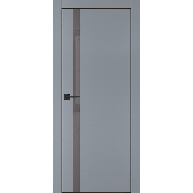 Дверь Profilo Porte PX-8 черная кромка Серый матовый
