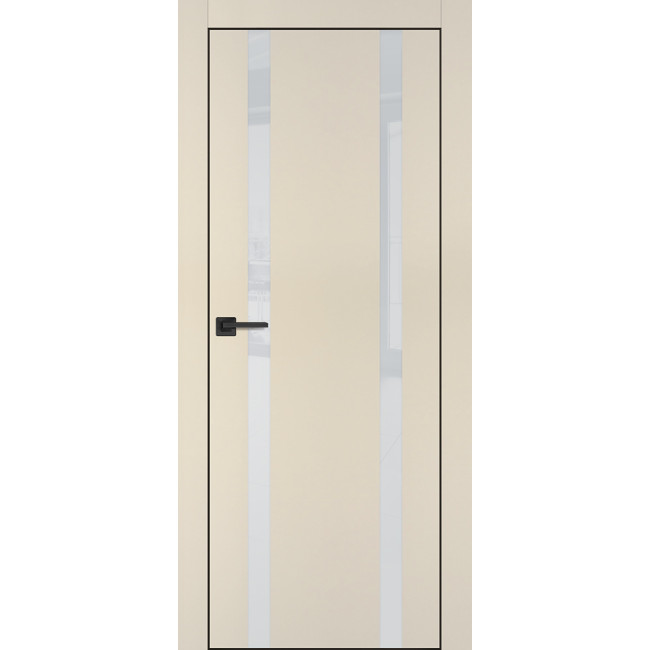 Дверь Profilo Porte PX-9 черная кромка Бежевый матовый