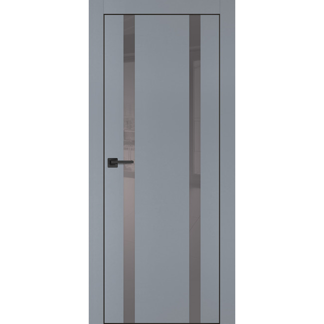 Дверь Profilo Porte PX-9 черная кромка Серый матовый