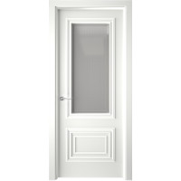 Дверь Текона Смальта 19 Белый ral 9003 со стеклом