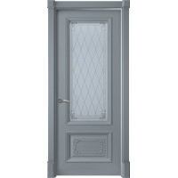 Дверь Текона Смальта 20.2 Графит ral 7015 со стеклом