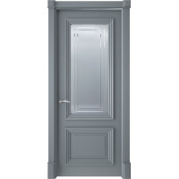 Дверь Текона Смальта 21.2 Графит ral 7015 со стеклом