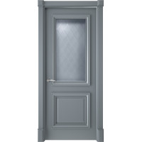 Дверь Текона Смальта 22.2 Графит ral 7015 со стеклом