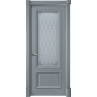 Дверь Текона Смальта 23.2 Графит ral 7015 со стеклом