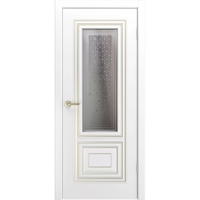 Межкомнатная дверь BP-DOORS Фави В1 ДО Белый с патиной