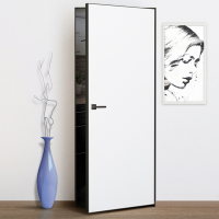 Дверь PROFILO PORTE Фьюжн, кромка AL черная с 4-х сторон белый грунт Дверь PROFILO PORTE Фьюжн, кромка AL черная с 4-х сторон белый грунт