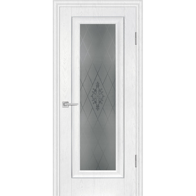 Дверь Profilo Porte PSB-25 Пломбир со стеклом Сатинат