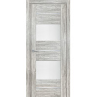 Дверь Profilo Porte PSL-21 сан-ремо Серый со стеклом Белый сатинат