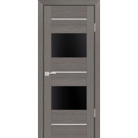 Дверь Profilo Porte PS-21 Грей Мелинга со стеклом Черный лакобель